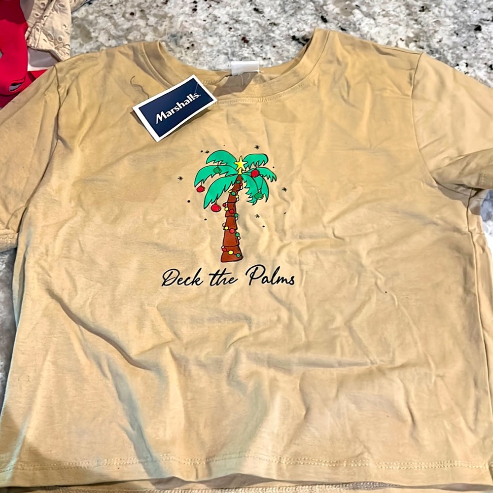 tan marshalls t-shirt , size mall. made in india